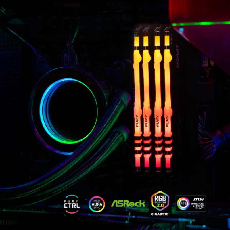 Kingston Memory DDR4 32GB 3600 FURY Beast RGB (KF436C18BB2A/32)