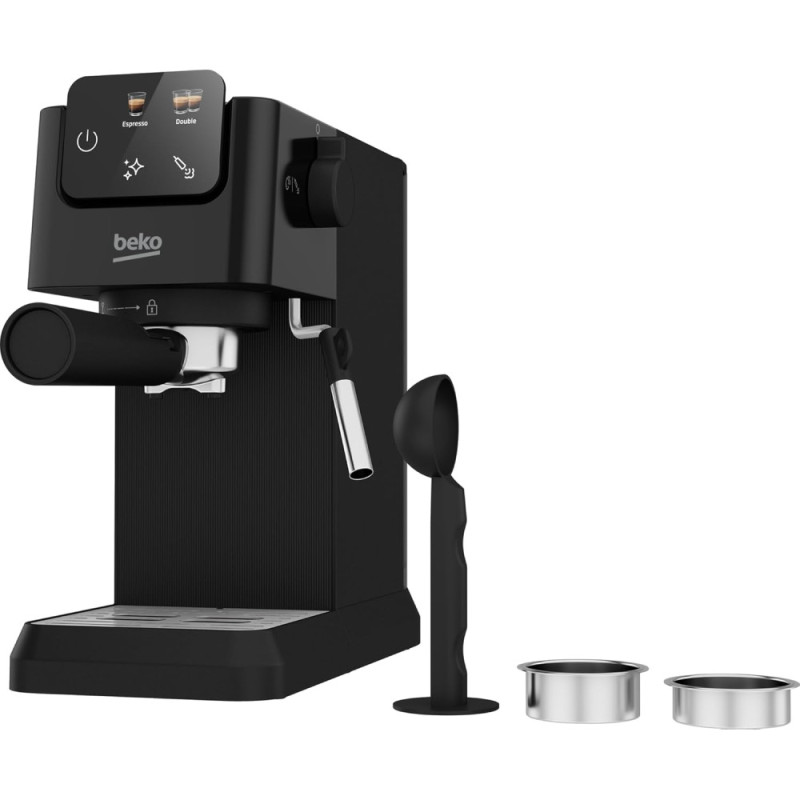 Beko Beko coffe maker caron 1.1L, ground, hand capuchino maker, cup warmer, auto recipe-2, display, black (CEP5302B)