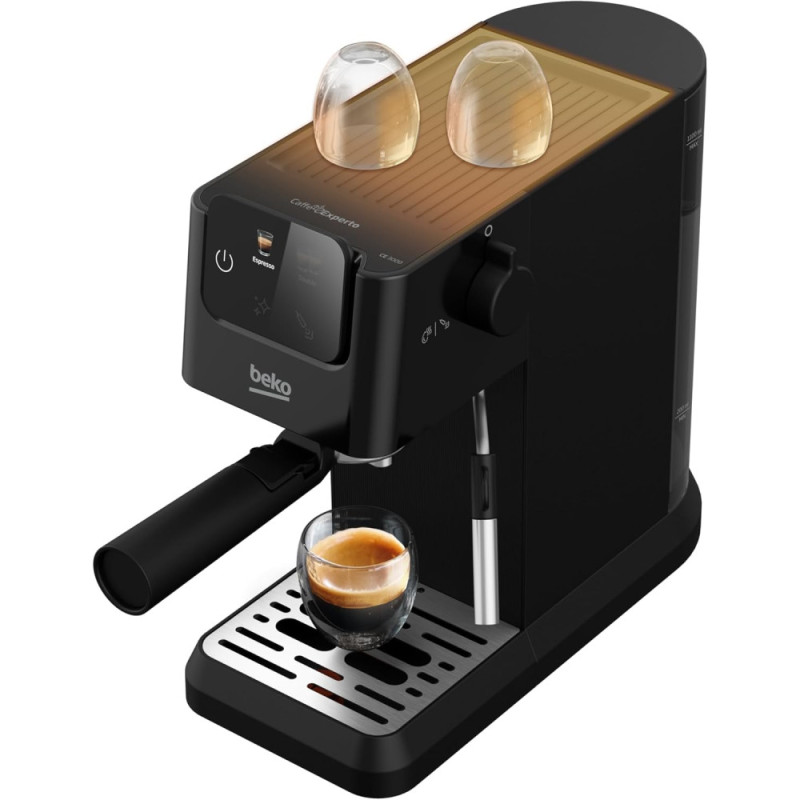 Beko Beko coffe maker caron 1.1L, ground, hand capuchino maker, cup warmer, auto recipe-2, display, black (CEP5302B)