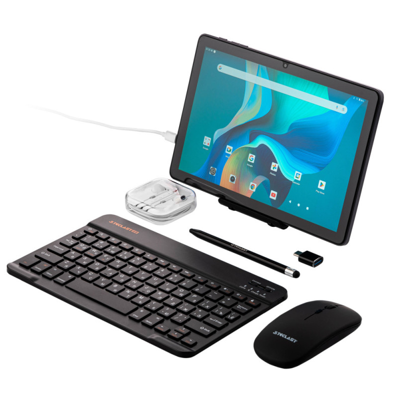 TECLAST Планшет P30T KIT 10,1" 4ГБ, 128ГБ, 6000мА•год, Android, сірий (6940709688212)