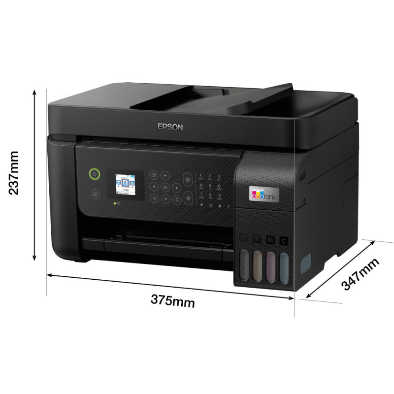 Epson All-In-One ink color A4 EcoTank L5290 33_15 ppm Fax ADF USB Ethernet Wi-Fi 4 inks (C11CJ65407)
