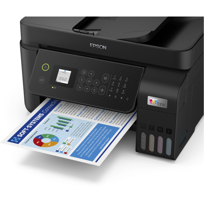 Epson All-In-One ink color A4 EcoTank L5290 33_15 ppm Fax ADF USB Ethernet Wi-Fi 4 inks (C11CJ65407)