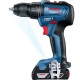 Bosch Cordless Drill Screwdriver GSR 18 V-50, 18V 2*2Ah, 28/50/50 Nm, 20+1, 460/1800rpm, ЗП, case, accessories, 1kg (0.601.9H5.004)