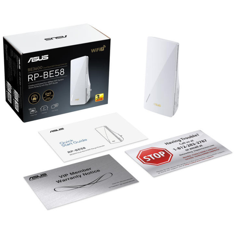 ASUS Розширювач покриття WiFi RP-BE58 AX3000 1xGE LAN, MESH (90IG09J0-MO0C00)
