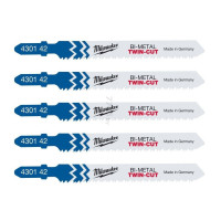 Milwaukee T123XF Bi-Meta jigsaw blade universal, tooth pitch 2.5mm x 91mm, 5 pcs (4932430142)