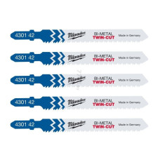 Milwaukee T123XF Bi-Meta jigsaw blade universal, tooth pitch 2.5mm x 91mm, 5 pcs (4932430142)