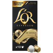 L`OR L`OR сoffe capsules Espresso Or Absolu, arabica 100%, 10pcs, Nespresso (8711000360590)