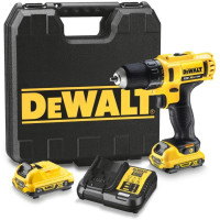 DeWALT Дриль-шурупокрут XR Li-Ion 12В акб 2х2А·год 24Нм 400-1500об/хв патрон 10мм ЗП кейс 1.1кг (DCD710D2)