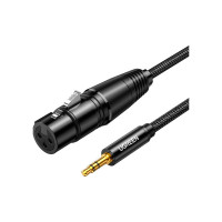 Кабель мультимедийный 3.5mm M to XLR F 1.0m AV182 black Ugreen (20763)