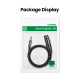 Кабель мультимедійний 3.5mm M to XLR F 1.0m AV182 black Ugreen (20763)