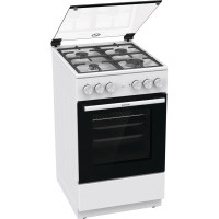 Gorenje Плита комби, 62л, 50x60см, дисплей, газ-контроль, чугун, белый (GK5A41WF)