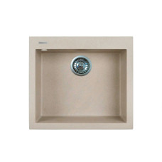 Adamant Kitchen sink Univer, artificial stone, square, no drainboard, 560х500х200mm, bowl - 1, over-mounted, Avena (000000632)