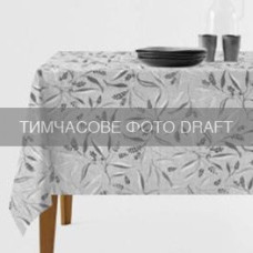 ARDESTO Скатертина ARDESTO Grey leaves 120х140см, 100% поліестер, cірий (ART07GL)