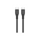Дата кабель USB-C to USB-C 1.0m CC60SC10 60W Silicon Black Canyon (CNS-CC60SC10B)