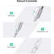 Дата кабель USB 2.0 AM to USB-C 0.25m 3A braided US288 white Ugreen (60129)