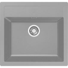 Franke Kitchen Sink Sirius tectonite, rectang., no drainboard, 560х530х200mm, bowl - 1, over-mounted, gray granite (143.0691.531)