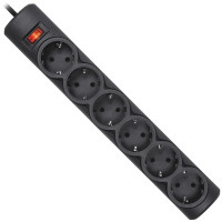 Сетевой фильтр питания Defender 153, 3 m, 6 роз, black (99495)