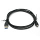 Дата кабель USB 3.0 AM to USB-C 1.5m PowerPlant (KD00AS1254)