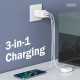 Зарядное устройство Digitus 2xUSB-C + 1xUSB 67W GaN (DA-10303)
