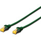 Патч-корд 0.25м, SFTP, cat.6A, AWG 26/7, Cu, LSZH, green Digitus (DK-1644-A-0025/G)