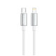 Дата кабель USB-C to Lightning 2.0m PD30W zinc alloy braided white ColorWay (CW-CBPDCL099-WT)