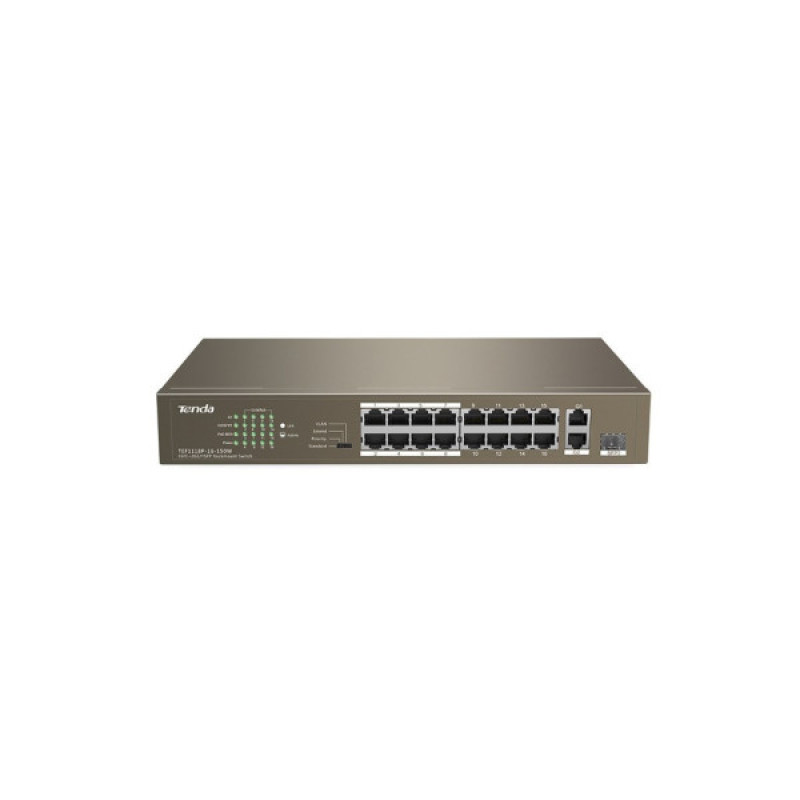 Коммутатор сетевой Tenda TEF1118P-16-150W
