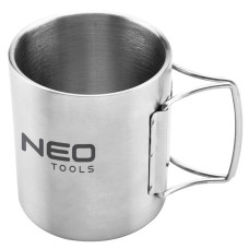 Neo Tools Travel mug, 320ml, foldable handle, stainless steel, case, 0.15kg (63-150)