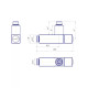 Mario angle valve square, chrome (4.0.0201.56.P)