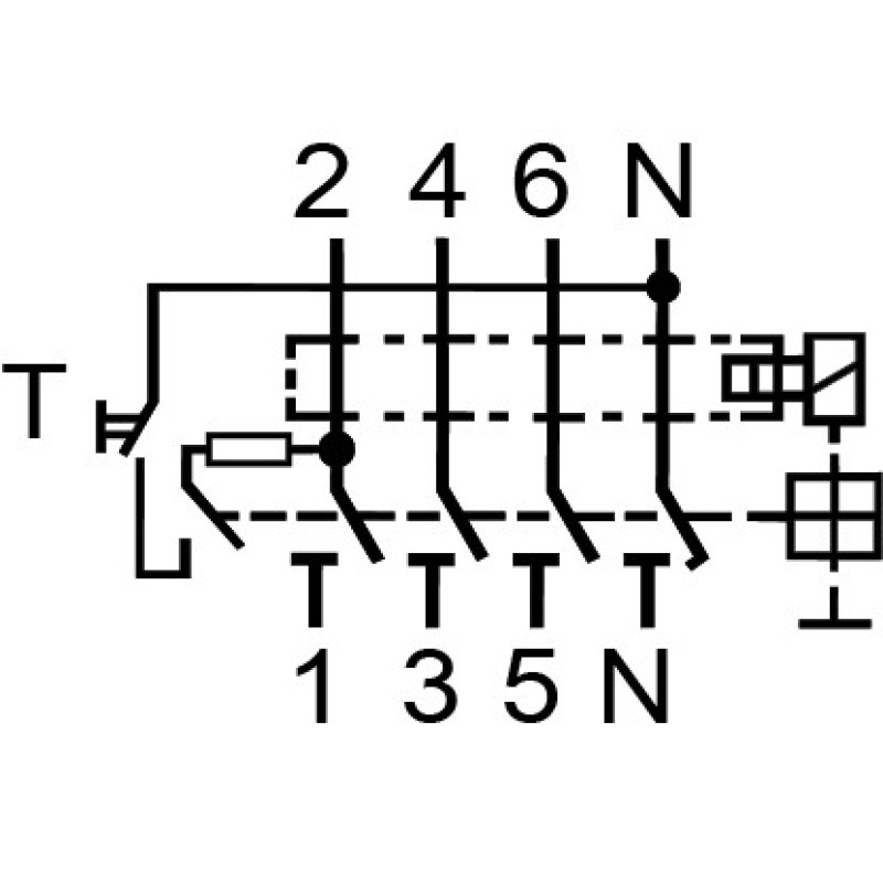 ETI Реле дифференциальное (УЗО)4р EFI-P4 63/0,3 тип AC (10kA) (2061633)