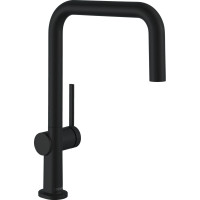 Hansgrohe Смеситель для кухни Talis M54, дл.излива - 216мм, поворотный, 1 рычаг, KMU220, матовый черный (72806670)
