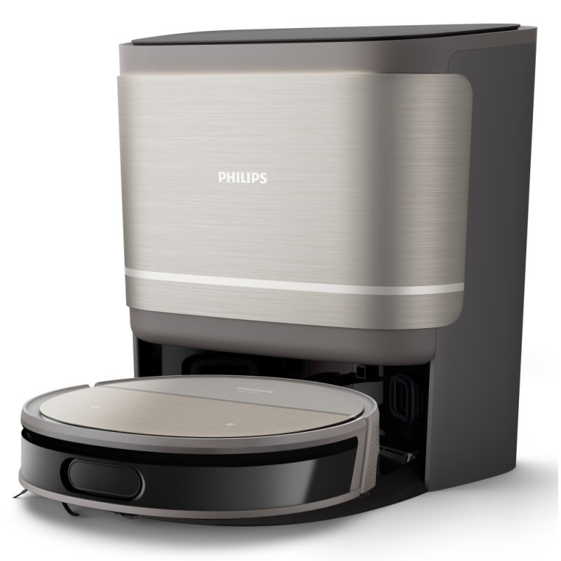 Philips Робот-пилосос Philips Series 9000, h=9.8см, вологе прибирання, конт пил -0.21л, вода -0.22л, автон. робота до 280хв, EPA 11, чорний-металік (XU9100/10)