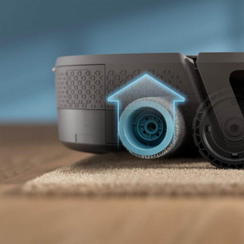 Philips Робот-пилосос Philips Series 9000, h=9.8см, вологе прибирання, конт пил -0.21л, вода -0.22л, автон. робота до 280хв, EPA 11, чорний-металік (XU9100/10)