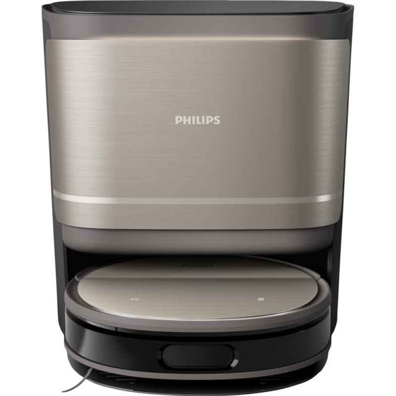 Philips Робот-пилосос Philips Series 9000, h=9.8см, вологе прибирання, конт пил -0.21л, вода -0.22л, автон. робота до 280хв, EPA 11, чорний-металік (XU9100/10)