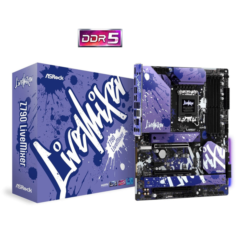 ASRock Материнська плата Z790 LIVEMIXER s1700 Z790 4xDDR5 M.2 HDMI DP ATX