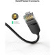 Патч-корд 1м, UTP cat 6A RJ-45 COPPER black Ugreen (U_70332)