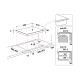 Whirlpool Whirlpool Hob induction, 60cm, Flex zone, white (WLS5360BF/W)
