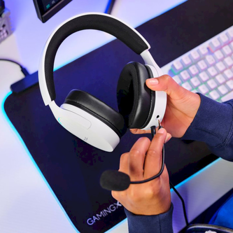 Trust Гарнитура игровая GXT 490 FAYZO, 7.1, USB-A, 2м, белый (25302_TRUST)