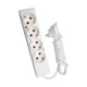 Сетевой удлинитель TECCO 3м 4 поста white (8681277842108)