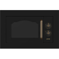 Gorenje Микроволновая печь встраиваемая Retro, 23л, мех. управл., 800Вт, гриль, черный (BM235CLB)