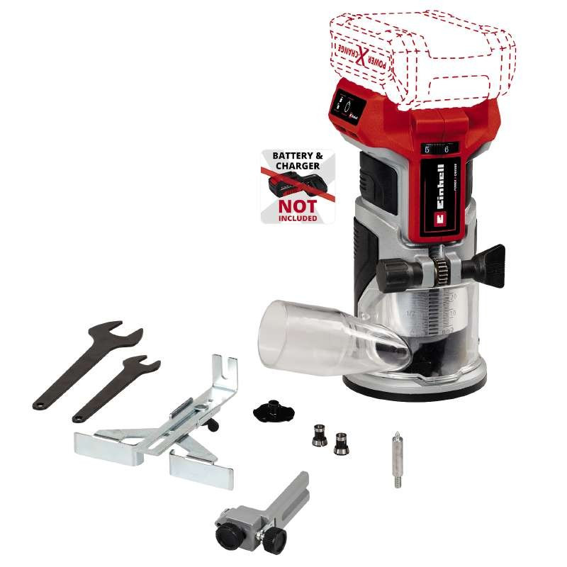 Einhell Cordless Palm Router TP-ET 18 Li BL - Solo, PXC, 18 V, 6/8 mm, 10000-30000 rpm (4350412)
