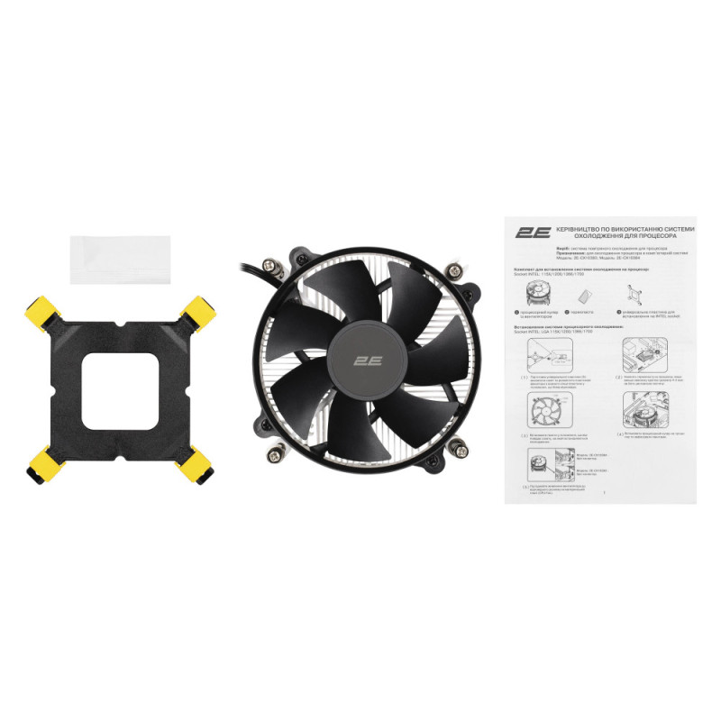 2E CPU cooling system CX10384, LGA1700, 1366, 1200, 115X, 4pin PWM, TDP 65W (2E-CX10384)