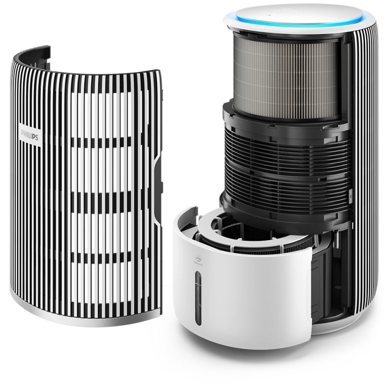 Philips air purifier-humidifier Series 3400, 78m2, 300m3/h, 3-livels HEPA filter +coal filter, Wi-Fi, 5 speed, white (AC3420/10)