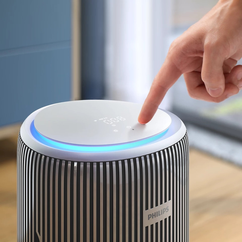 Philips air purifier-humidifier Series 3400, 78m2, 300m3/h, 3-livels HEPA filter +coal filter, Wi-Fi, 5 speed, white (AC3420/10)