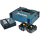 Makita Battery Set 198116-4, LXT BL1860B x 2pcs (18V, 6Ah) + DC18RC, case Makpac