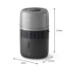 Philips humidifier traditional Series 5000, 56m2, 4.5L, 400ml/h, electr. control, sleep mode, night light, dark grey (HU5710/03)
