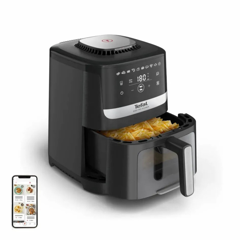 Tefal Мультипіч Easy Fry Silence Vision, 1670Вт, чаша-5л, сенсорне керув., 10 програм, з віконцем, пластик, чорний (EY5568E0)