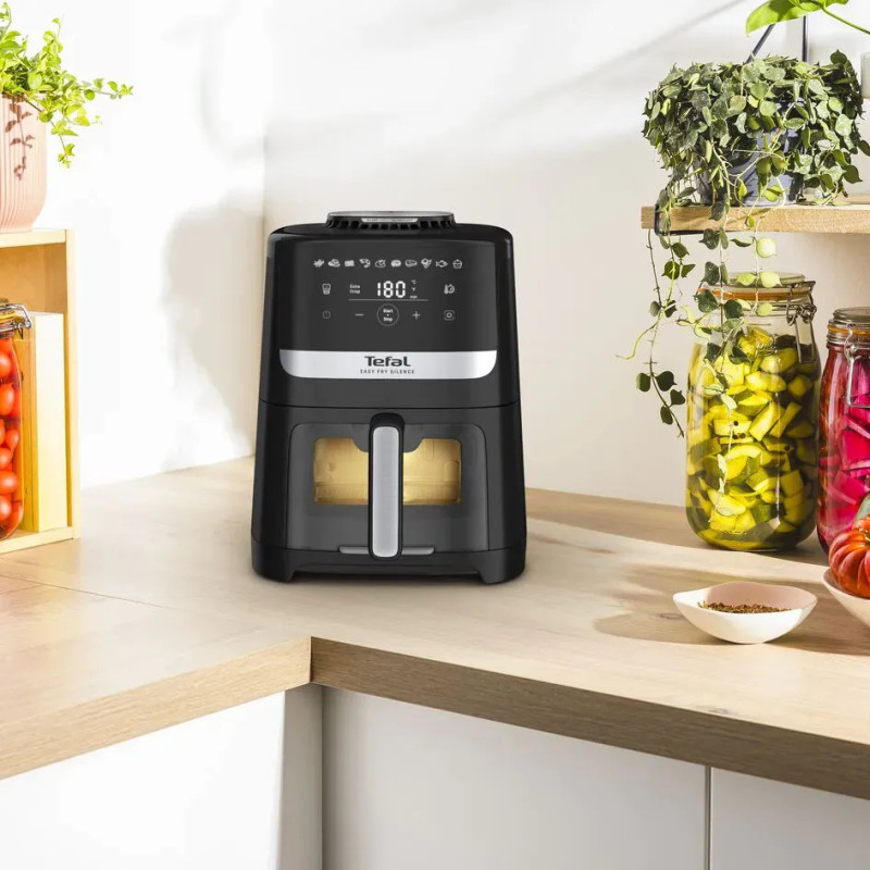 Tefal Мультипіч Easy Fry Silence Vision, 1670Вт, чаша-5л, сенсорне керув., 10 програм, з віконцем, пластик, чорний (EY5568E0)