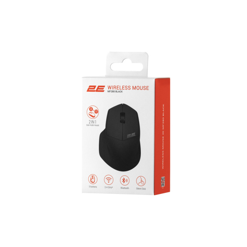 2E Mouse MF280 Silent WL BT Black (2E-MF280WBK)