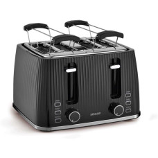 Sencor Тостер Sencor 1860Вт, підігрів, розморожування, 4 слоти, пластик, чорний (STS7541BK)