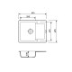 Adamant Kitchen sink Minimal, artificial stone, rectang., with drainboard, 615х495х200mm, bowl - 1, over-mounted, grey (000008531)